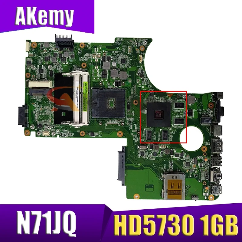 

Материнская плата Akemy N71JA для ноутбука HD5730 1 ГБ для ASUS N71J N71JA N71JQ, тестовая материнская плата N71JA, тест материнской платы 100% ОК