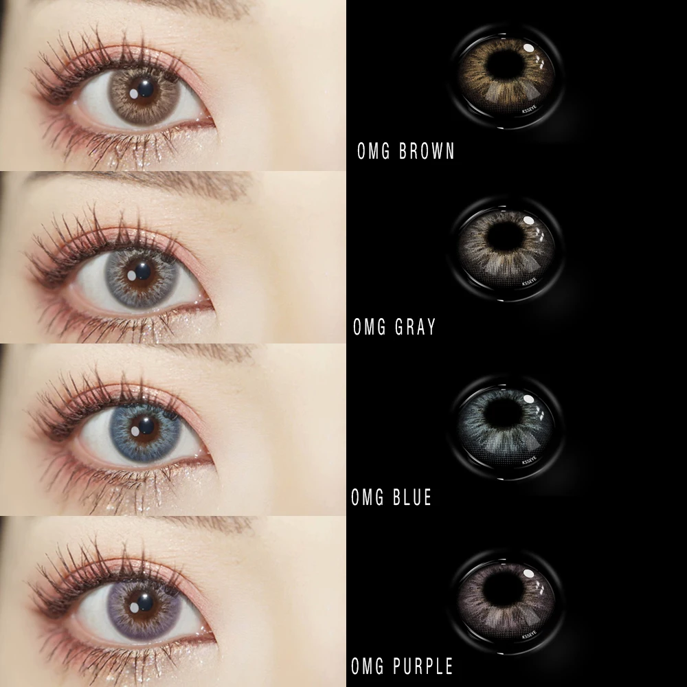 

Ksseye 3Tones OMG 14.0mm Mix Color Contact lenses Soft Contact lens Beautiful Pupil Makeup for Eyes