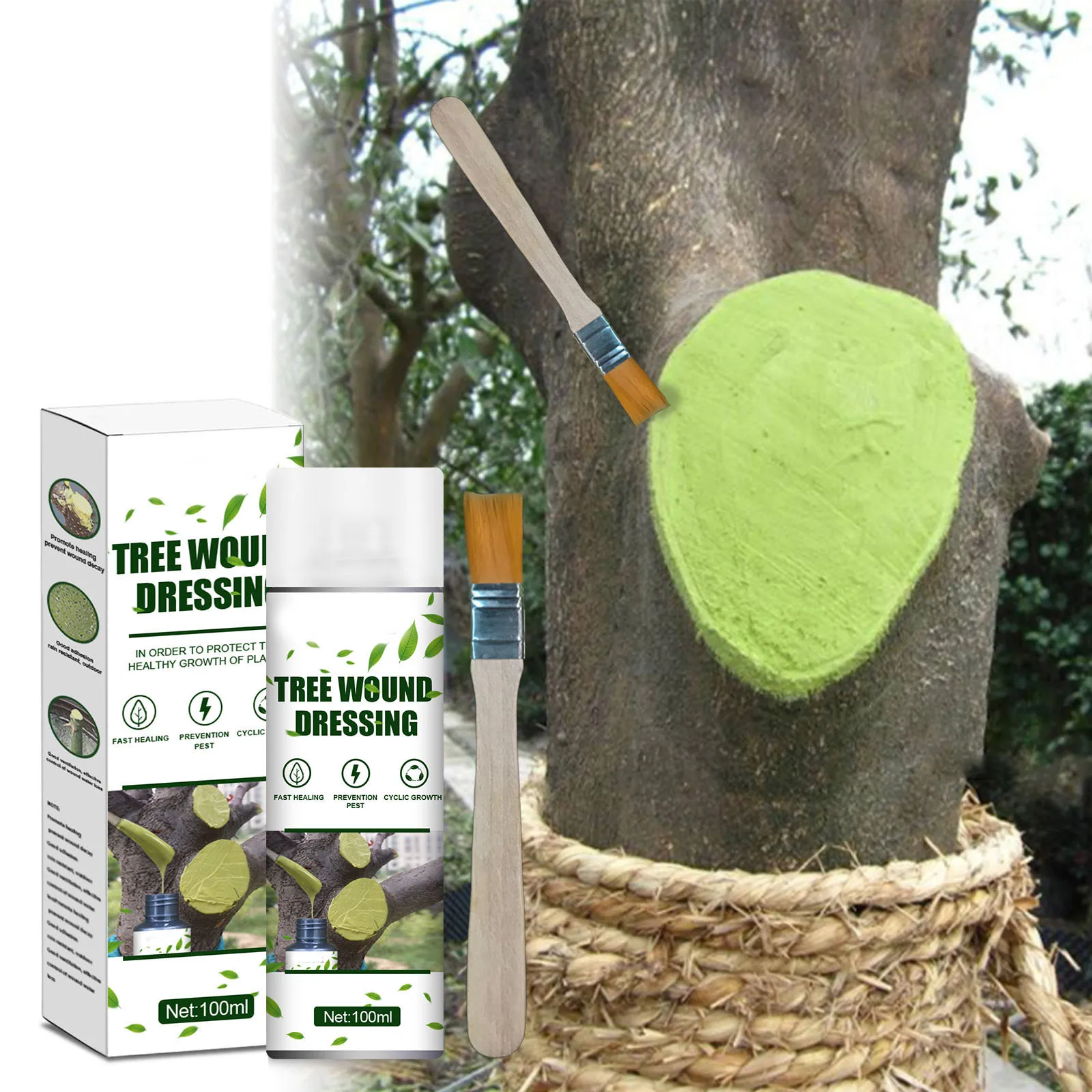

100ML Tree Wound Sealer Healing Cream Multipurpose Bonsai Pruning Cutting Paste for Home Garden Courtyard Plants New Hot 2022