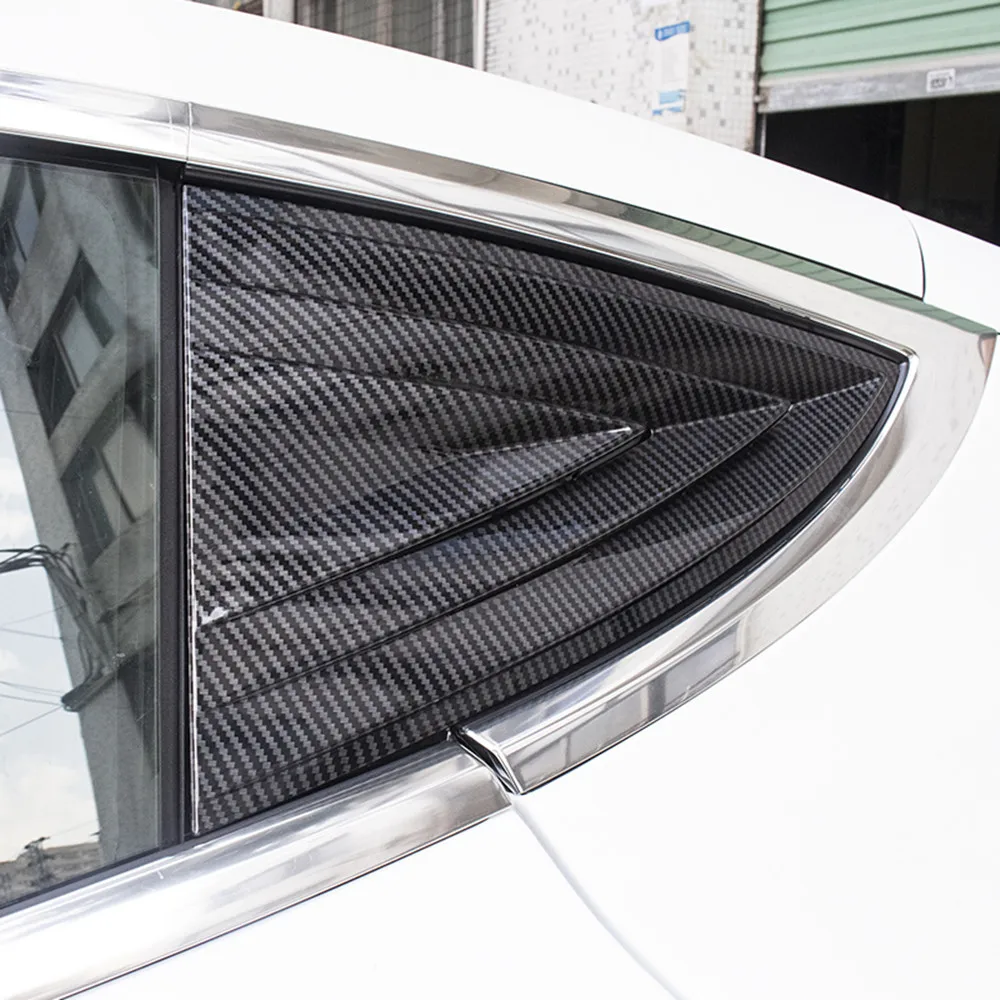 

1 Pair ABS Car Rear Window Triangle Trim Cover Sticker Shutter Decoration for Tesla Model 3 Exterior Modified Accessories