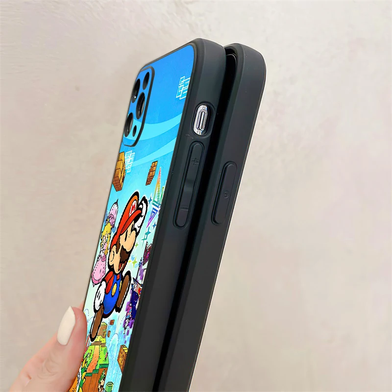 super mario phone case for funda iphone 13 11 pro max 12 mini x xr xs max 6 6s 7 8 plus back carcasa soft coque celular free global shipping
