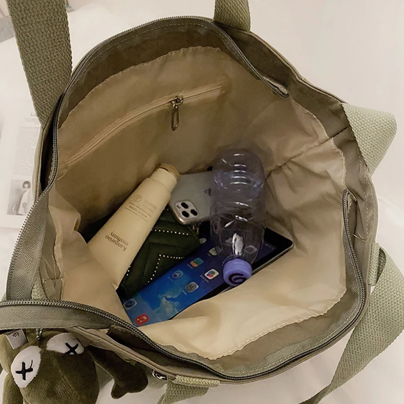 Women's Bag Shopper Fashion Simple Zipper Handbags Nylon Waterproof Crossbody Bags Large Capacity Tote Shoulder Bags for Women