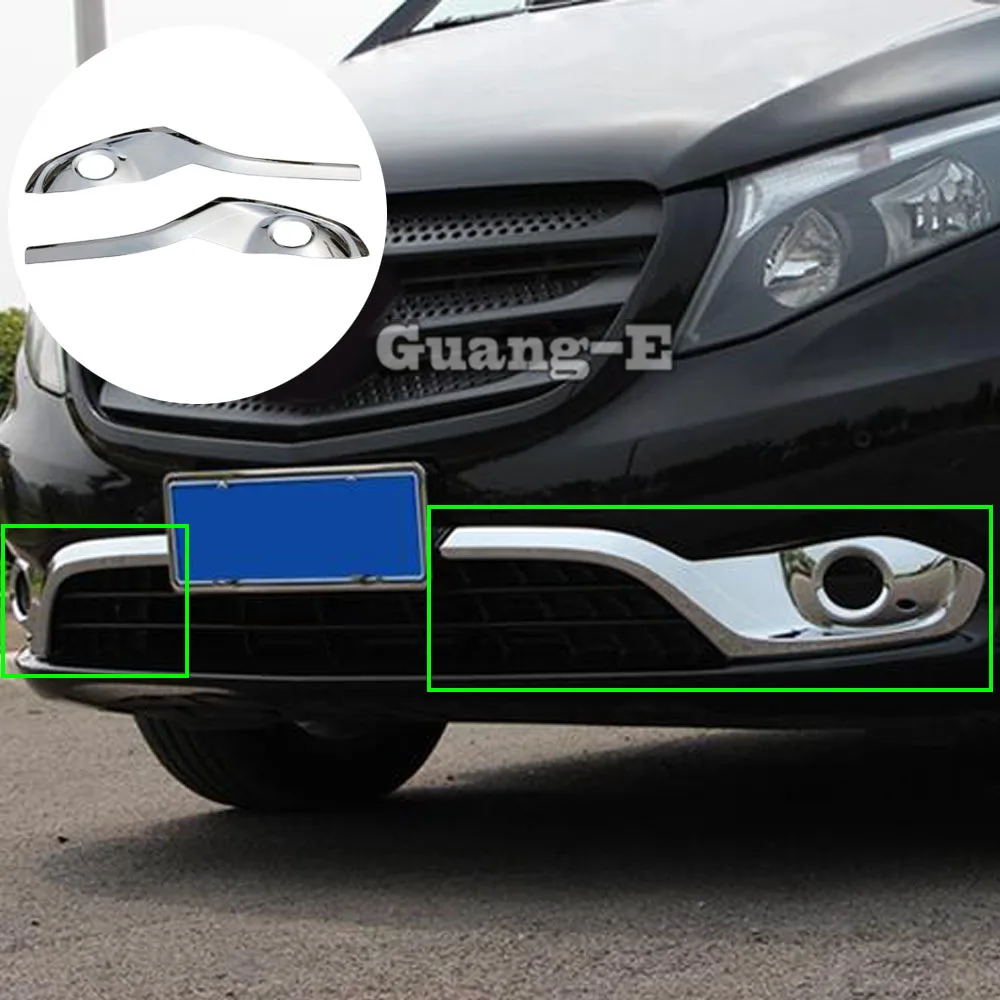 

Для Mercedes Benz Vito W447 2016 2017 2018 2019 2020 2021 2022 автомобисветильник передняя противотуманная фара Рама Бампер ABS хромированная крышка отделочная палочка
