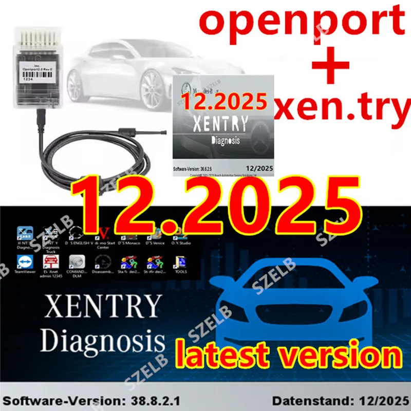 Фото Xentry 2025.12 passthru с инструментом диагностического программирования Tactrix Openport 2.0, интерфейсом, кодированием ЭБУ автомобиля и инструментом для обслуживания №1