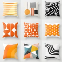 orange pillowcase medieval geometric cushion cover for home sofa chair decor pillowcase car office decoration ornament