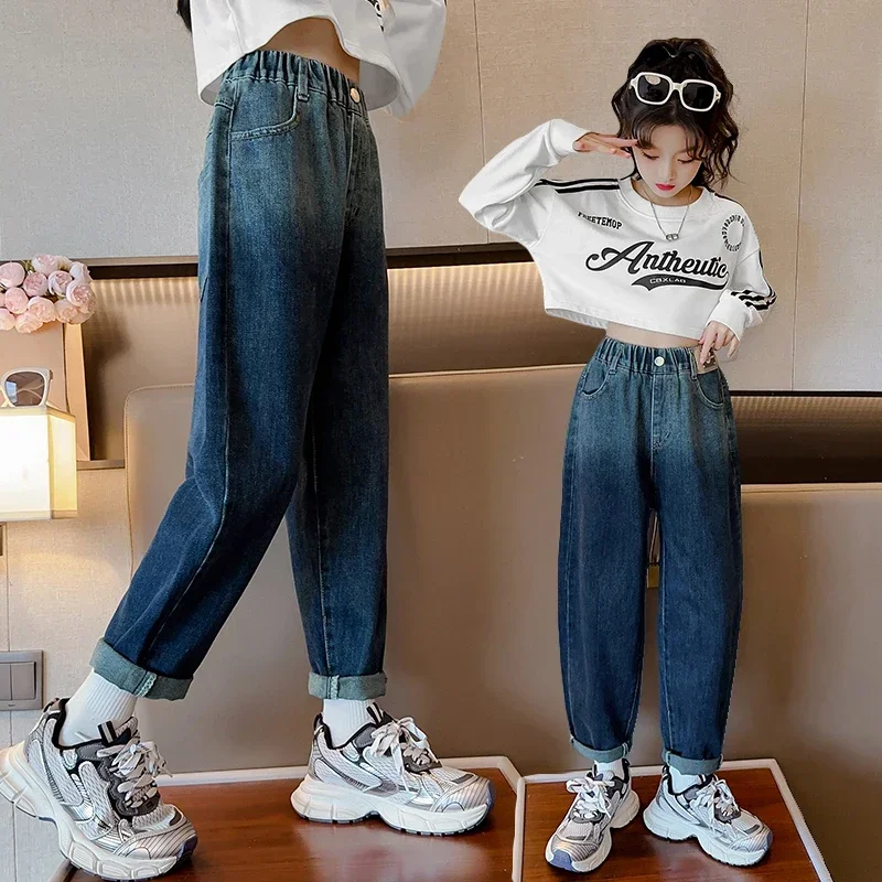 Джинсы Harlan Для Девочек Мультяшная Наклейка