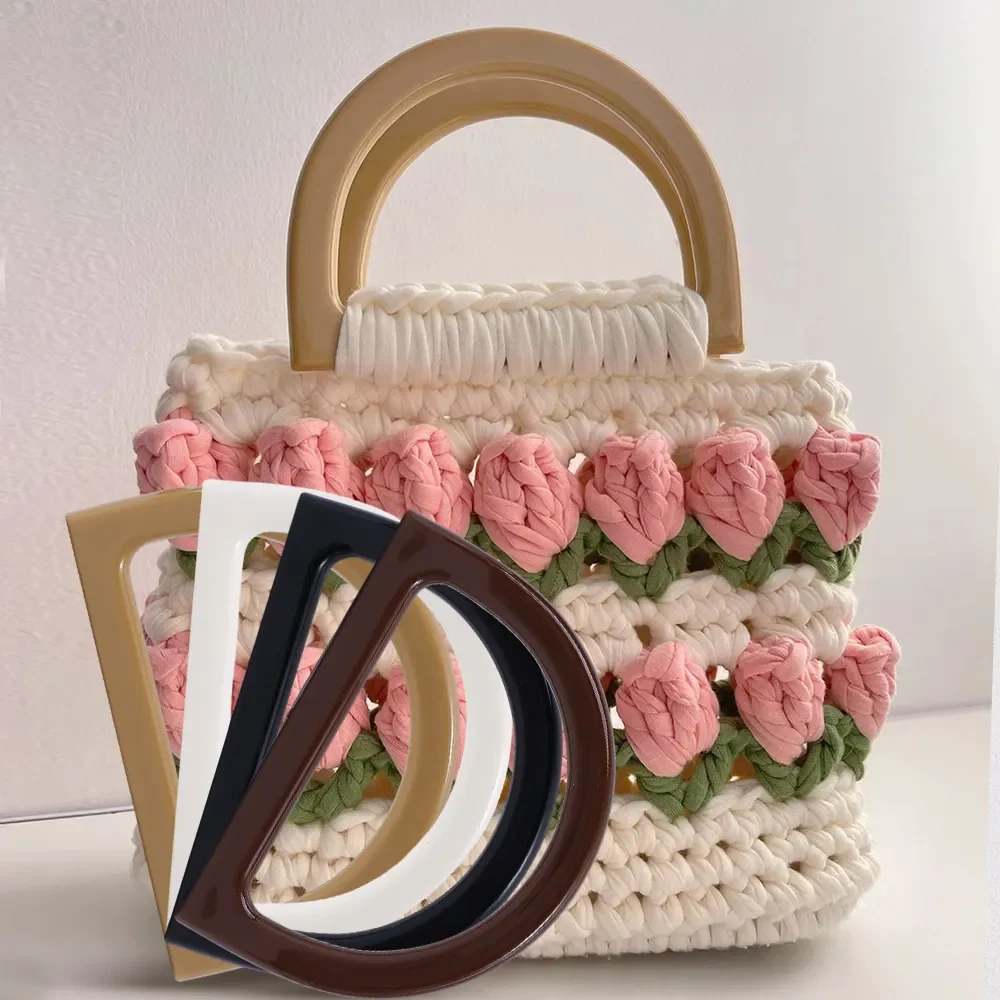 D Shape Round Bamboo Wood Resin Bag Handle For Handcrafted Handbag Purse Frame DIY Woven Bag Accessories Fashion Bag Handles D Shape Round Bamboo Wood Resin Bag Handle For Handcrafted Handbag Purse Frame DIY Woven Bag Accessories Fashion Bag Handles