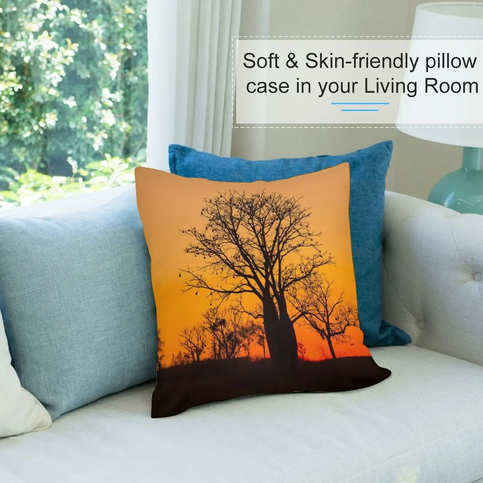 Деревья в закате Кимберли Западная Австралия Декоративная подушка Декоративные