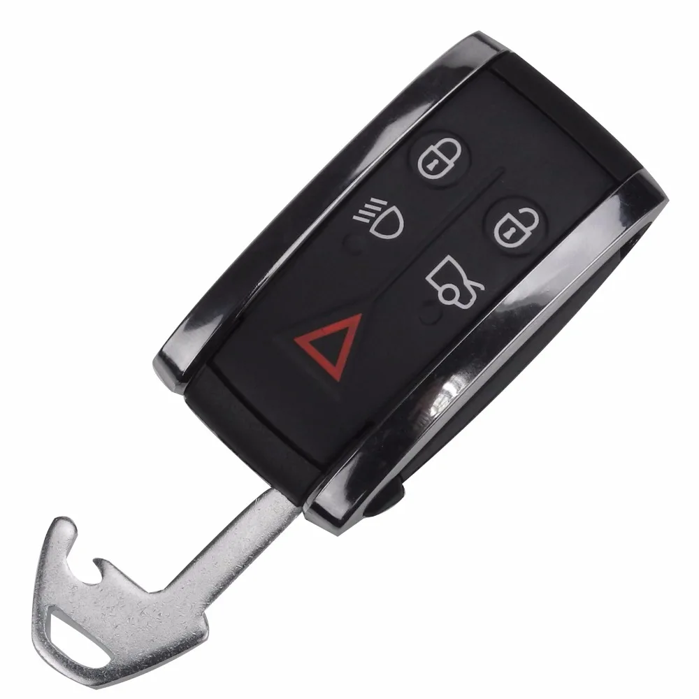 

Jingyuqin 5-кнопочный чехол для дистанционного ключа для Jaguar X XF XK XKR, новый чехол для ключа Smart Prox + лезвие