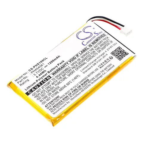 Литий-полимерный аккумулятор 1200 мАч/3,7 В PH454061 для Philips S10A, S10A/38, S10H