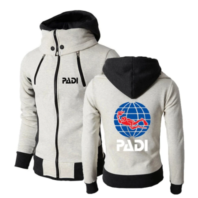 Белая толстовка с капюшоном для водителя логотипом Padi спортивная одежда Свитшот