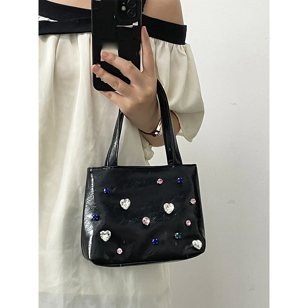 

Korean Fashion Solid Pu Mini Handle Bag Women Casual Shopping Portable Small Tote Bags Versatile Chain Shoulder Pack