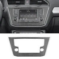 carbon fiber navigation panel frame cover trim decorative for tiguan l 2017 2021 interior accessories