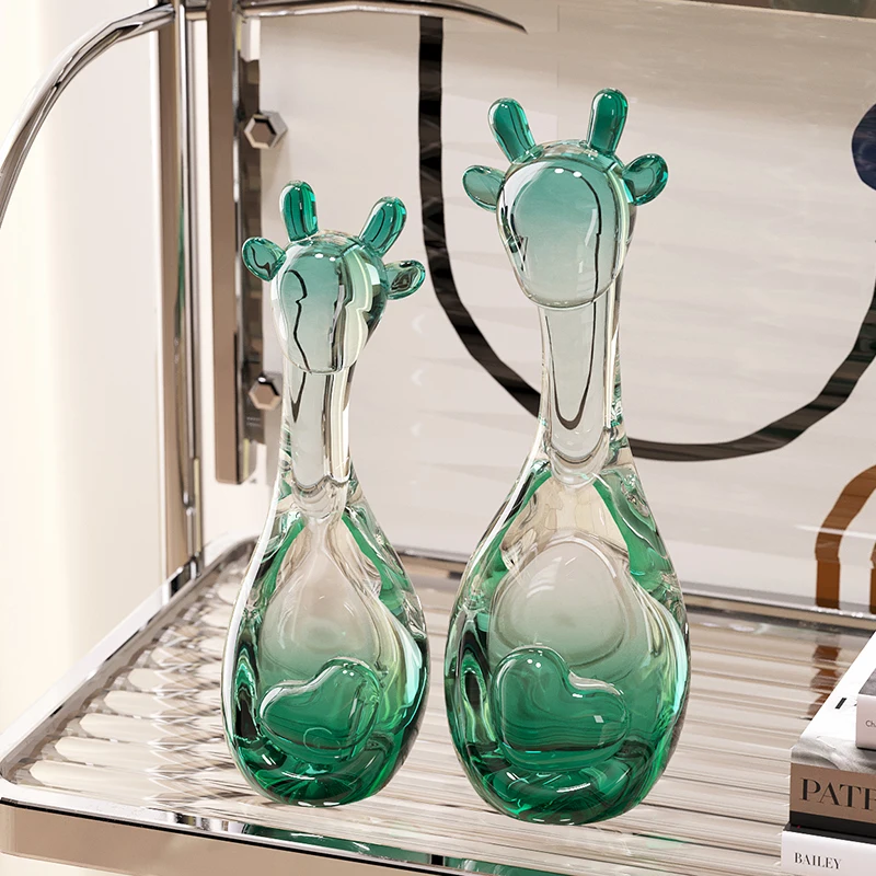 

Nordic Style Creative Home Transparent Deer Statue Living Room Decor Desk Accessories Sculpture Flower Arrangement Container