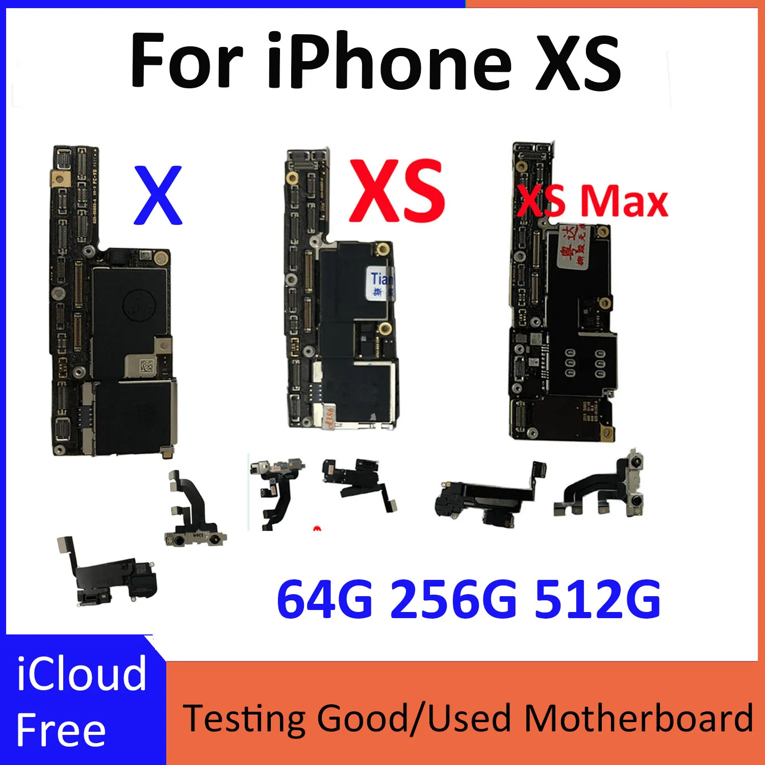Original Clean iCloud For iphone X XR XS XSMAX motherboard iphone X Unlocked Board iPhone XR/X Motherboard With/NO Face ID enlarge