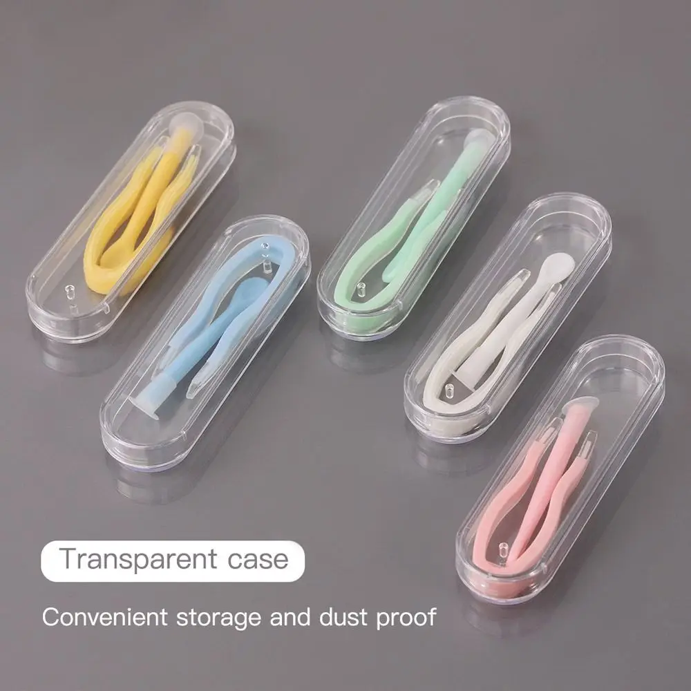 

Durable Clip Rod Transparent Box Random Color Siamese Tweezers Small Suction Rod Contact Lens Case Glasses Wearing Tool