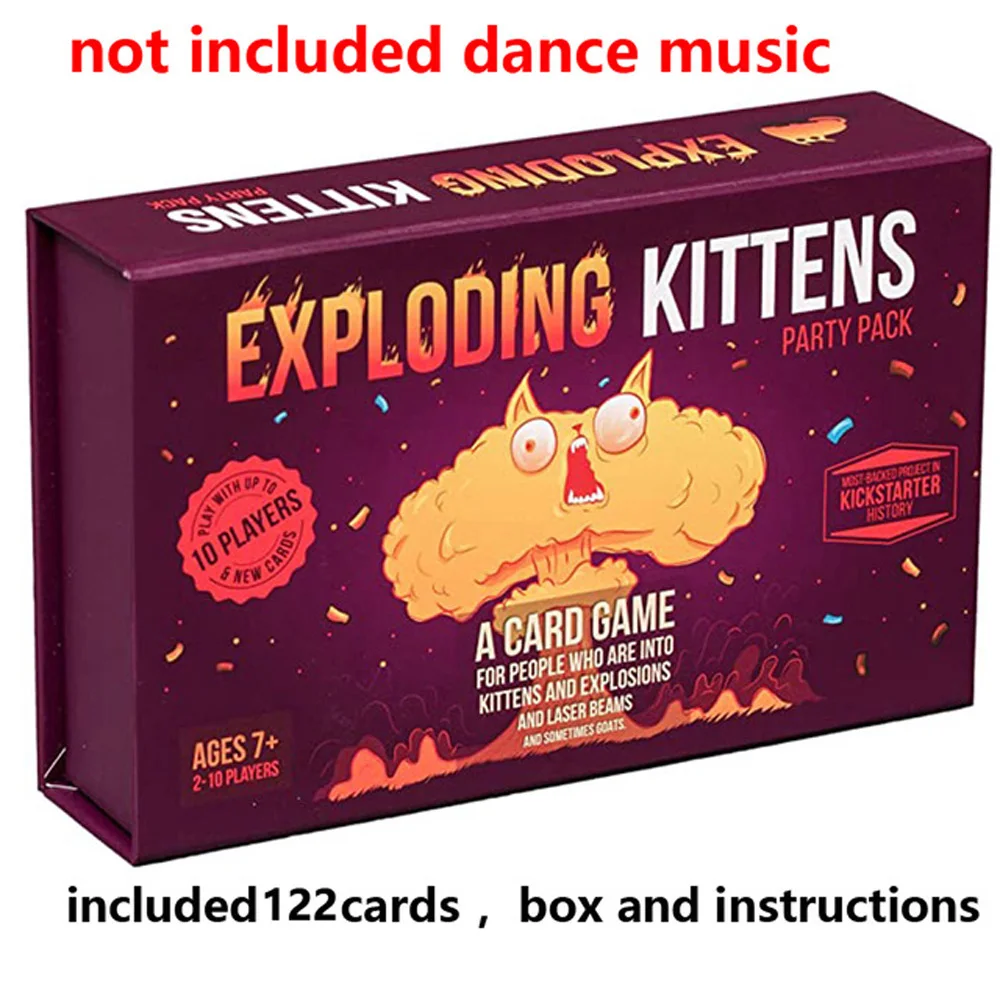 Карточная игра Exploding Kittens оригинальные котята NSFW Streaking лающая медведи детская