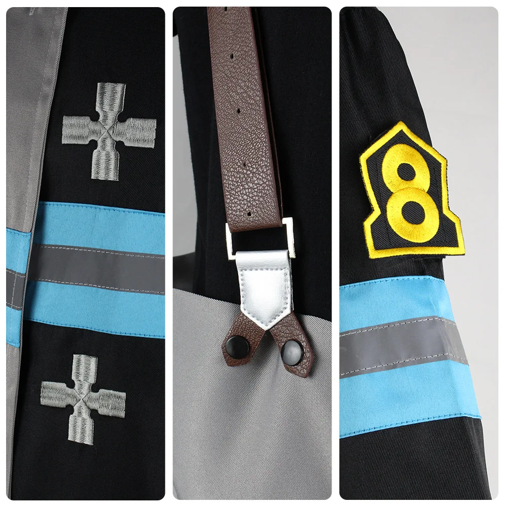 Shinra Kusakabe Costume Coat Pants Jackets Fire Force Cosplay Enen no Shouboutai Brigade Asa Boiru Uniform Men Boy