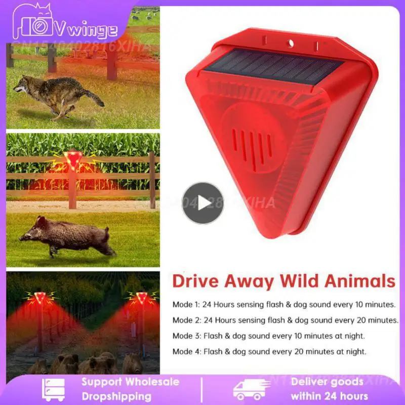 

Ensrgy Saving Animal Repellent Alarm Ip65 Waterproof 6 Flashing Red Leds Alarm Siren Home Security Light Alarm Outdoor Solar