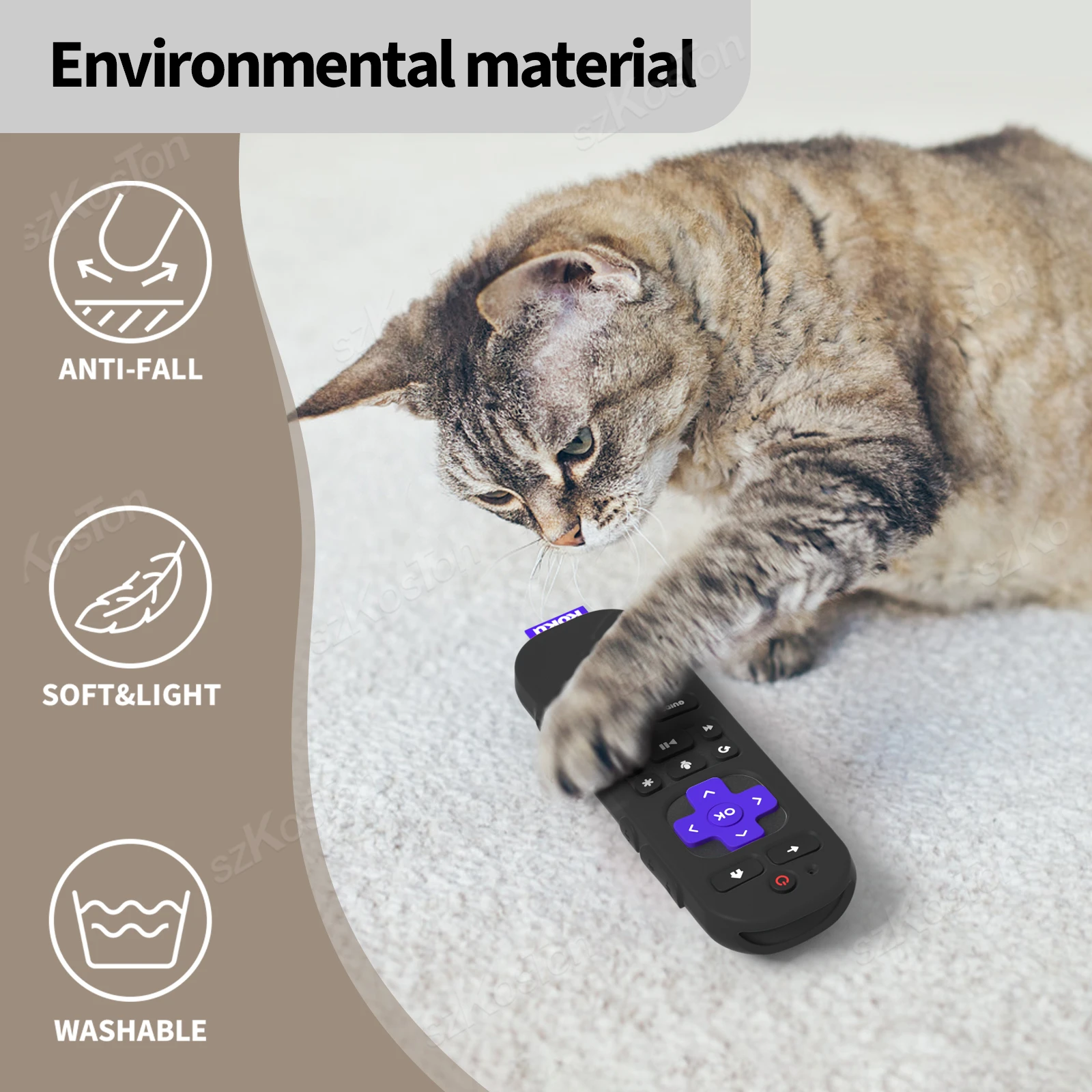 Силиконовый защитный чехол с дистанционным управлением для Roku Voice Remote Pro 2nd