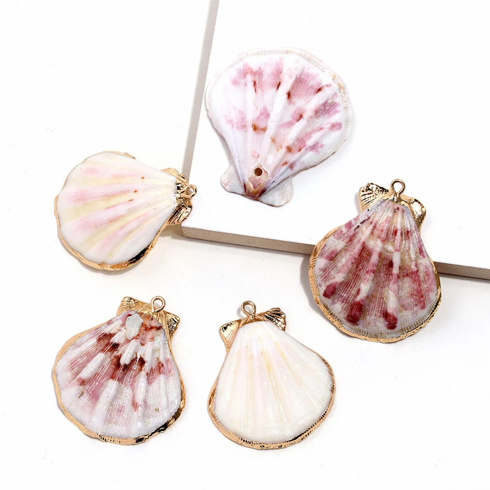 

12 Pcs Beaded Necklaces Shell Jewelry Parts Pendant Component Funny Accessories