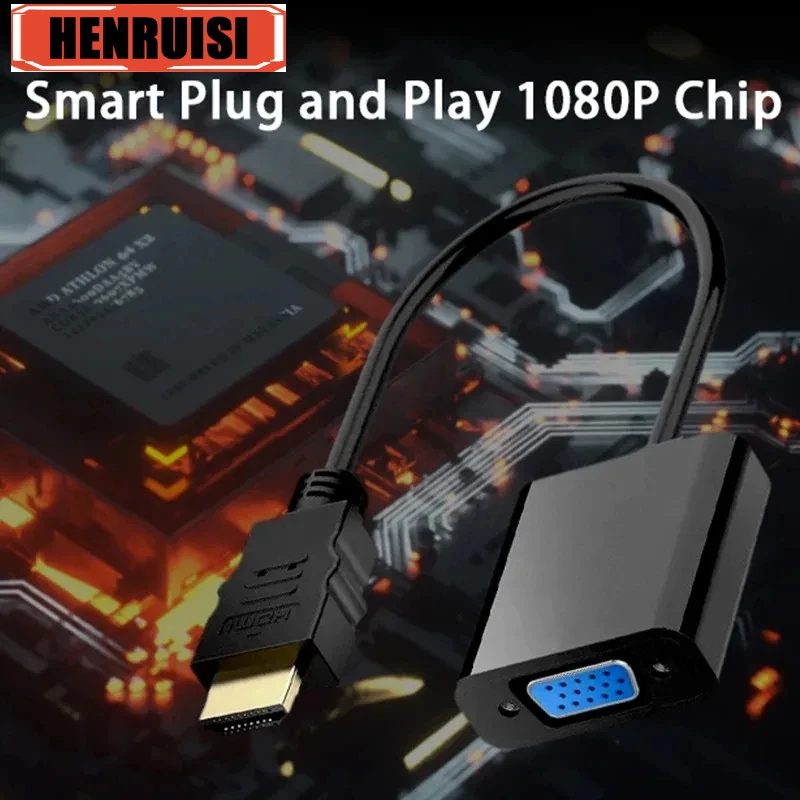 HDTV-совместимый адаптер VGA 1080P Цифровой аналоговый HDTV-кабель папа-мама