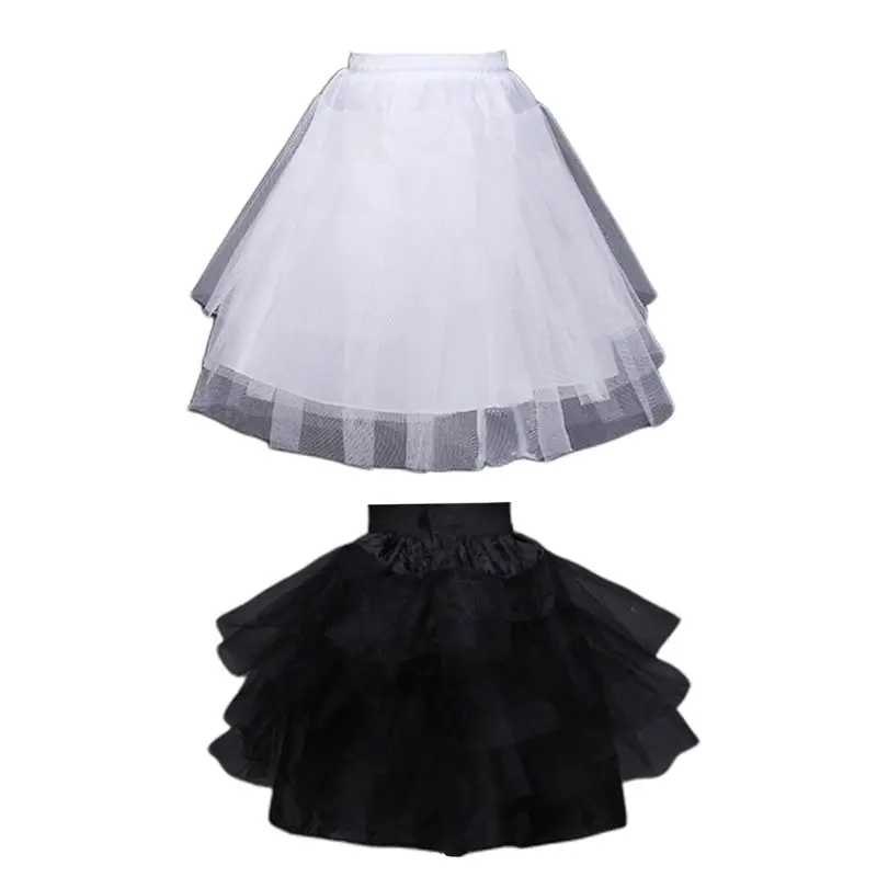 

Flower Girls Kids Classic Layers Tulle Tutu Skirt Wedding Dress Petticoat Adjsut 918F
