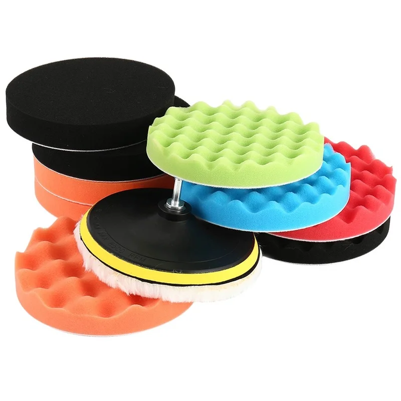 

12PCS 5/6/7" Inch Polishing Pad Buffer Sponge Wheel Polishing Pad Kit for Car Polisher Waxing Cleaning Power Tool Set M14