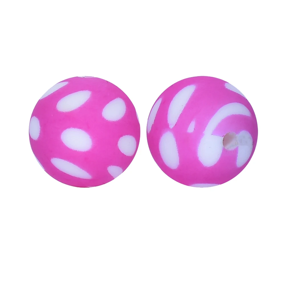 

Chenkai 10PCS 12mm Pink Ball Silicone Beads Baby Round Shaped Beads Teething BPA Free DIY Sensory Chewing Toy Accessories