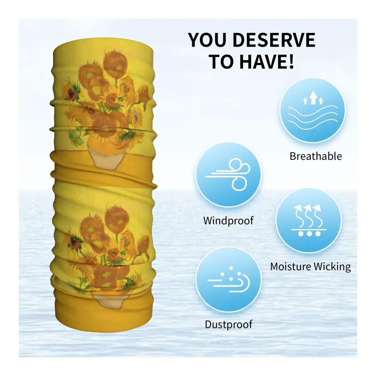 Женская/Мужская бандана-шарф подсолнухи