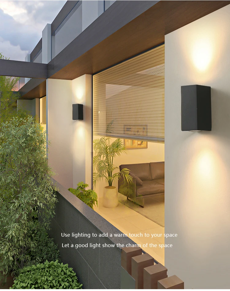 Современный водонепроницаемый уличный светодиодный настенный светильник 10 Вт