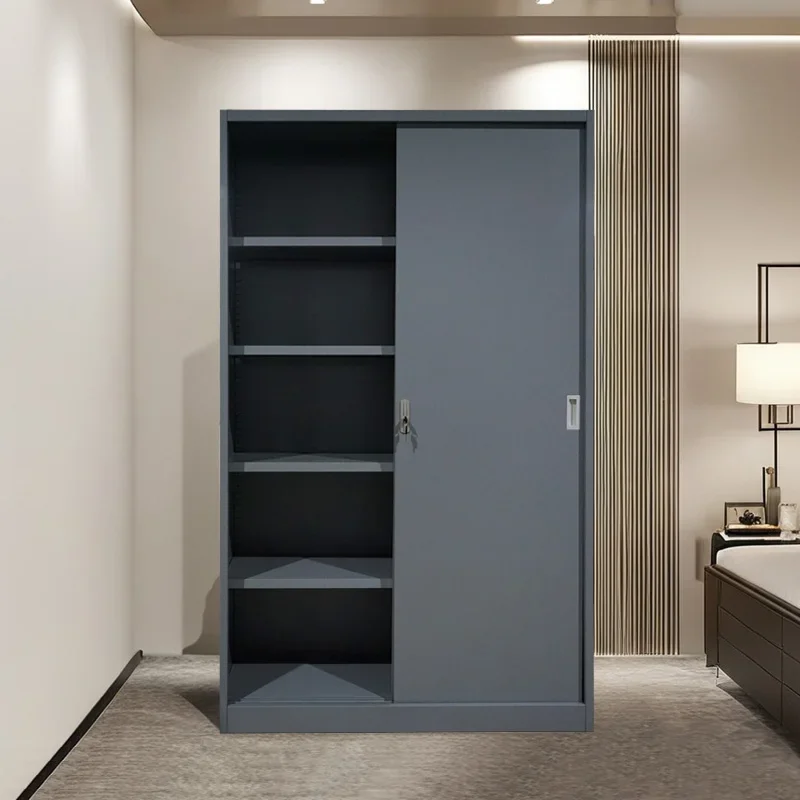 Фото # Для продажи шкаф для документов с четырьмя полками, высококачественная раздвижная дверь из холоднокатаной стали, домашний офис, мастерская, больница, супермаркет, офис №4