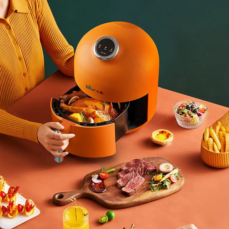3.5L Air Fryer Home Baking Oven Orange New All-in-One Multifunctional Electric Airfryer Small Large Capacity Oilless Cooker