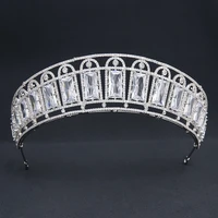 sepbridals cz cubic zirconia royal replica tiara for weddingcrystal princess tiaras diadem for girlpromparty head jewelry