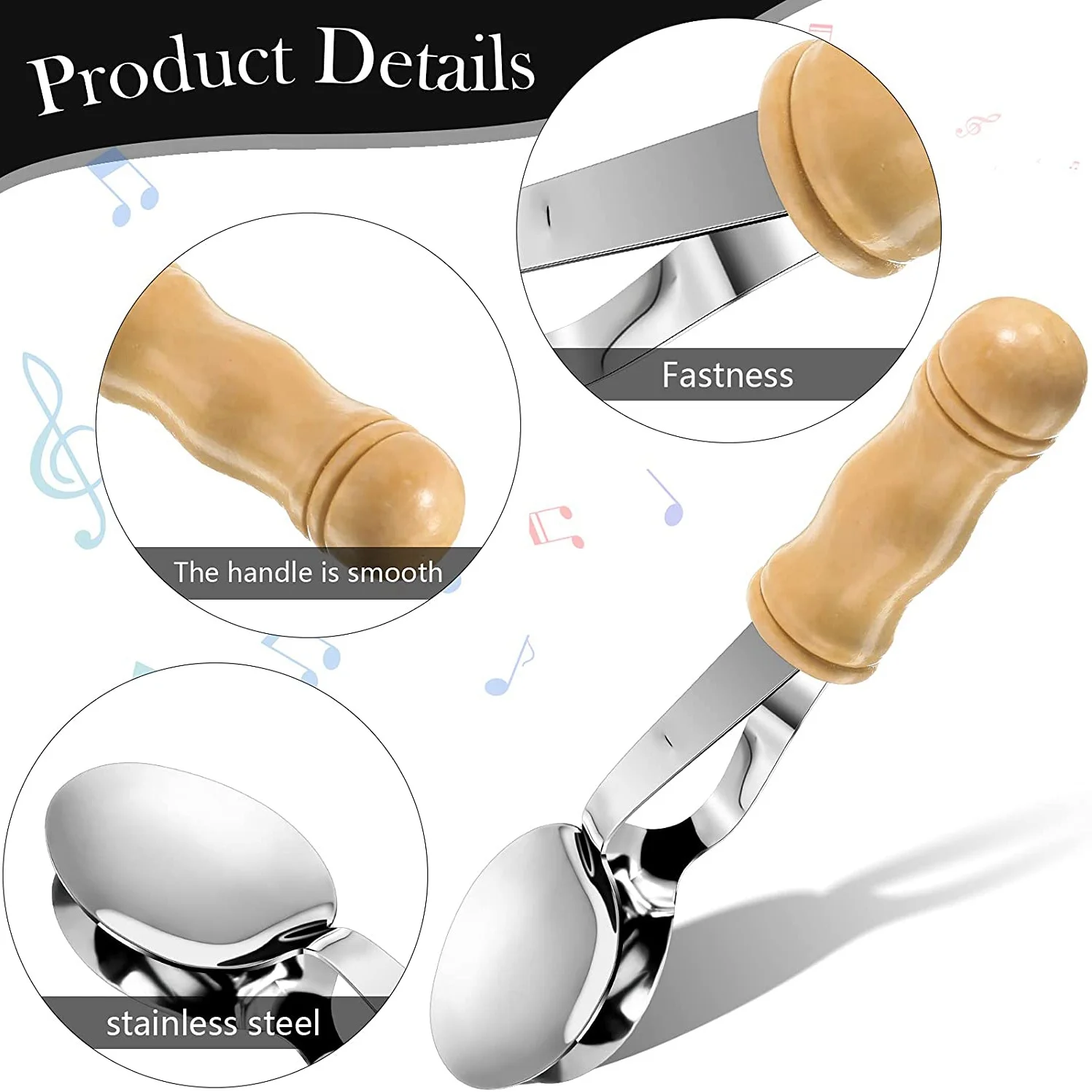 Музыкальные ложки инструмент с деревянной ручкой перкуссионный ирландский