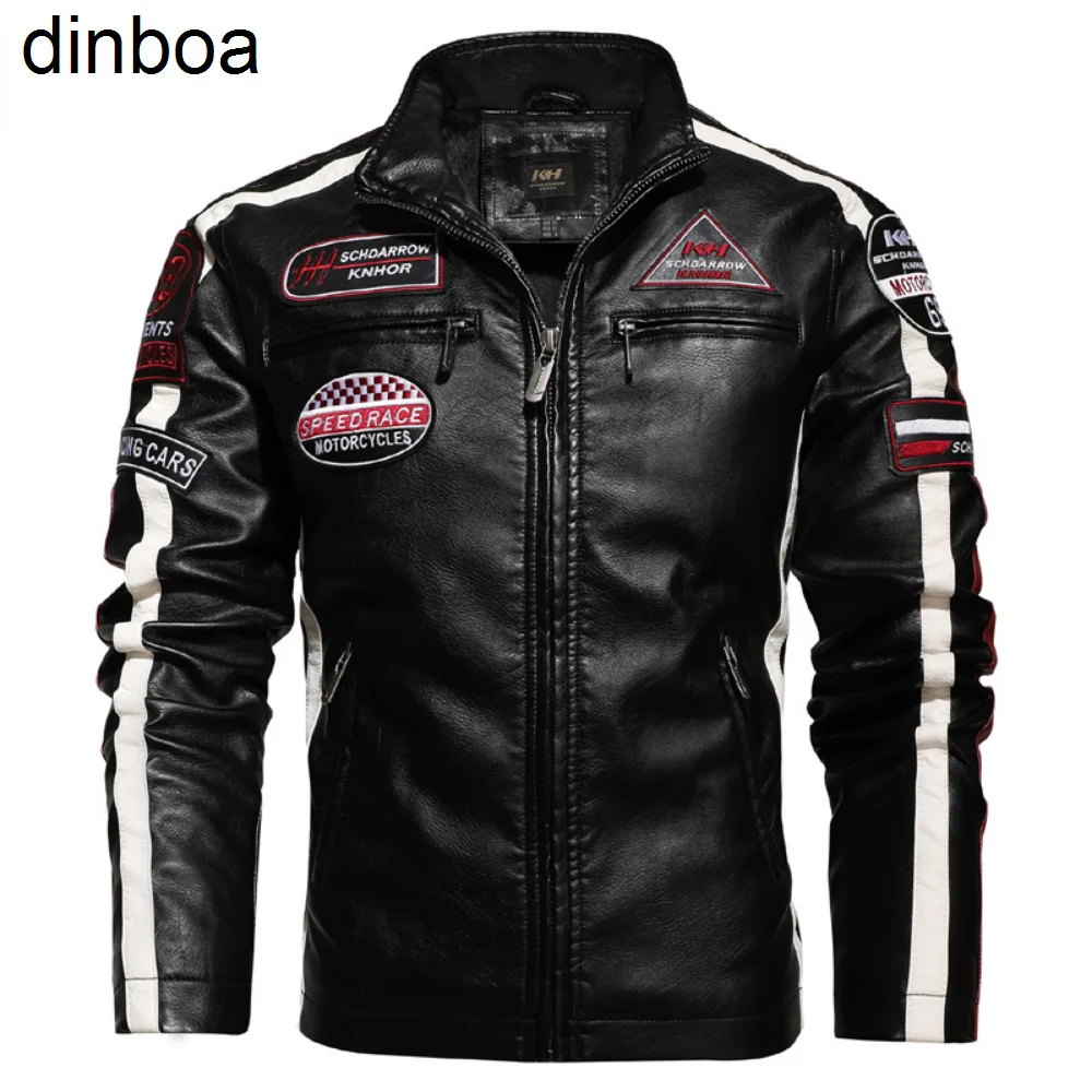 

2022mens Vintage Motorcycle Jacket 2022 Men Fashion New Biker Leather Y2k Clothes Male Embroidery Bomber Coat Winter Pu Overcoat