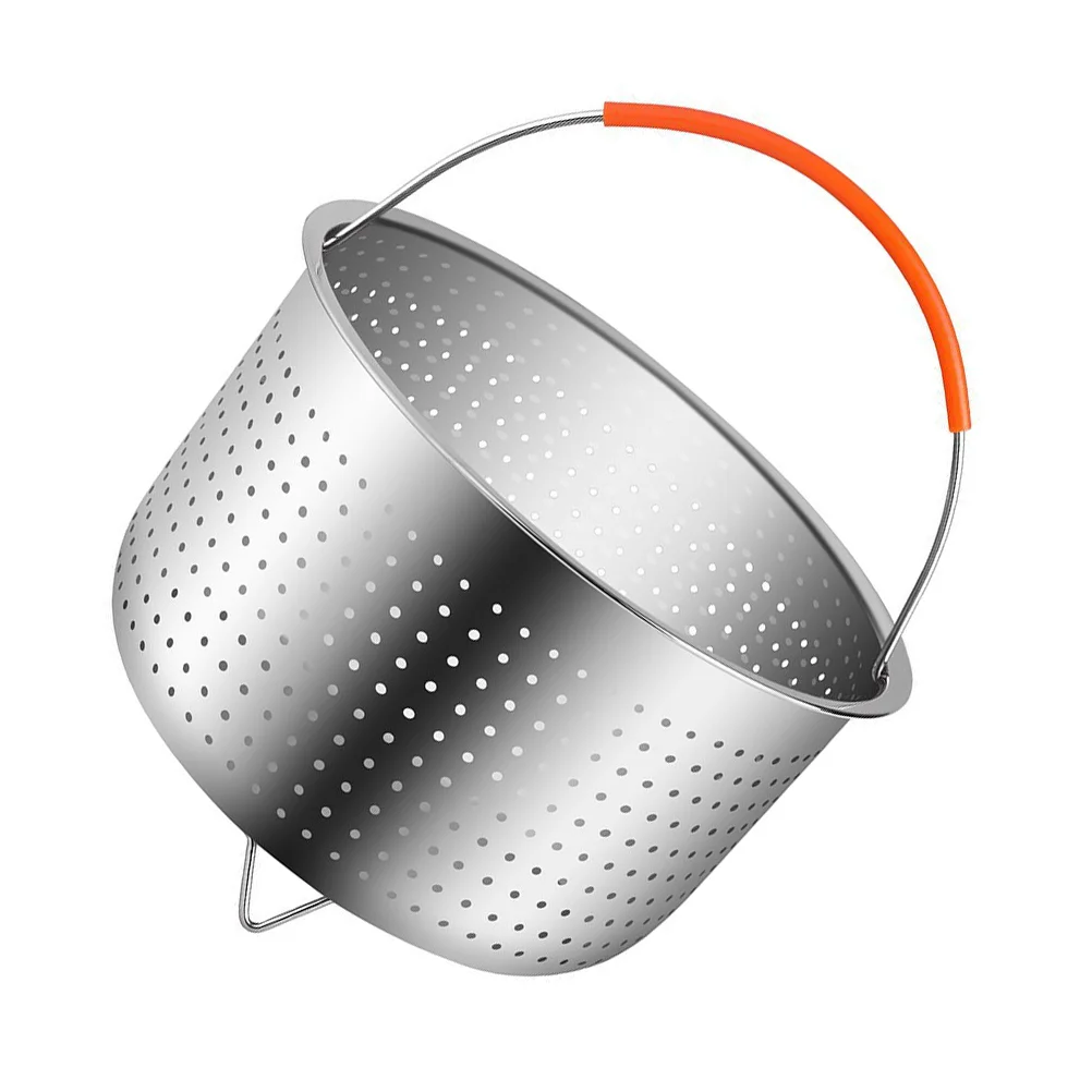 

Steamer Basket Steel Insert Stainless Rack Steaming Pot Cooking Vegetable Steam Strainer Metal Plate Pressure Pan Round Cooker