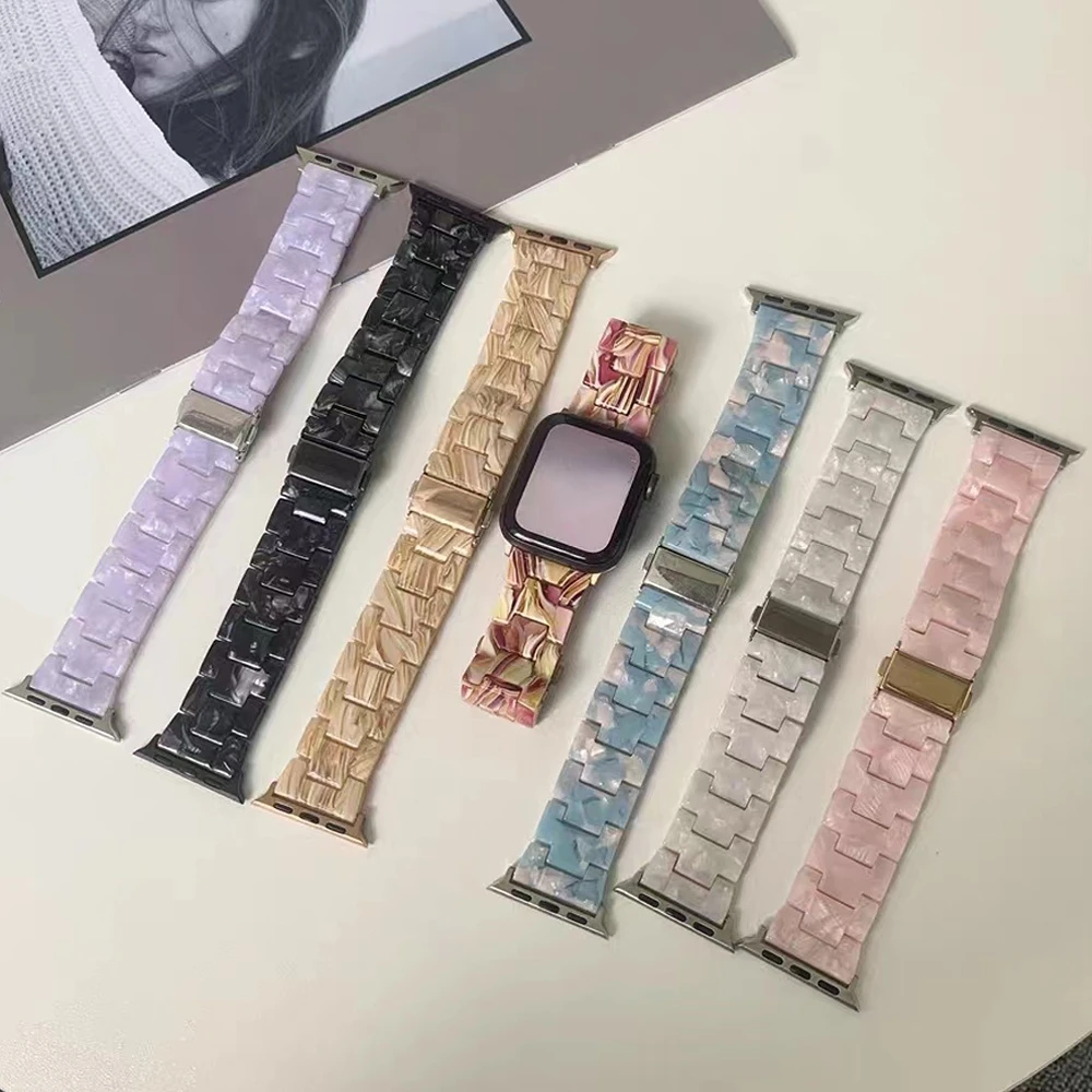 

Ремешок полимерный для Apple Watch Ultra, роскошный браслет для iWatch 8 7 41 мм 45 мм, ремешок для часов 49 мм, Band 6 5 4 se 3 2 1 38 40 мм 44 42 мм