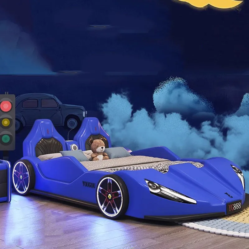 Высококачественная детская кровать для спальни роскошная черная большого