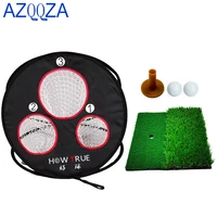 1set foldable golf chipping net set cornhole game set golfing target net for indoor outdoor practice training dropship