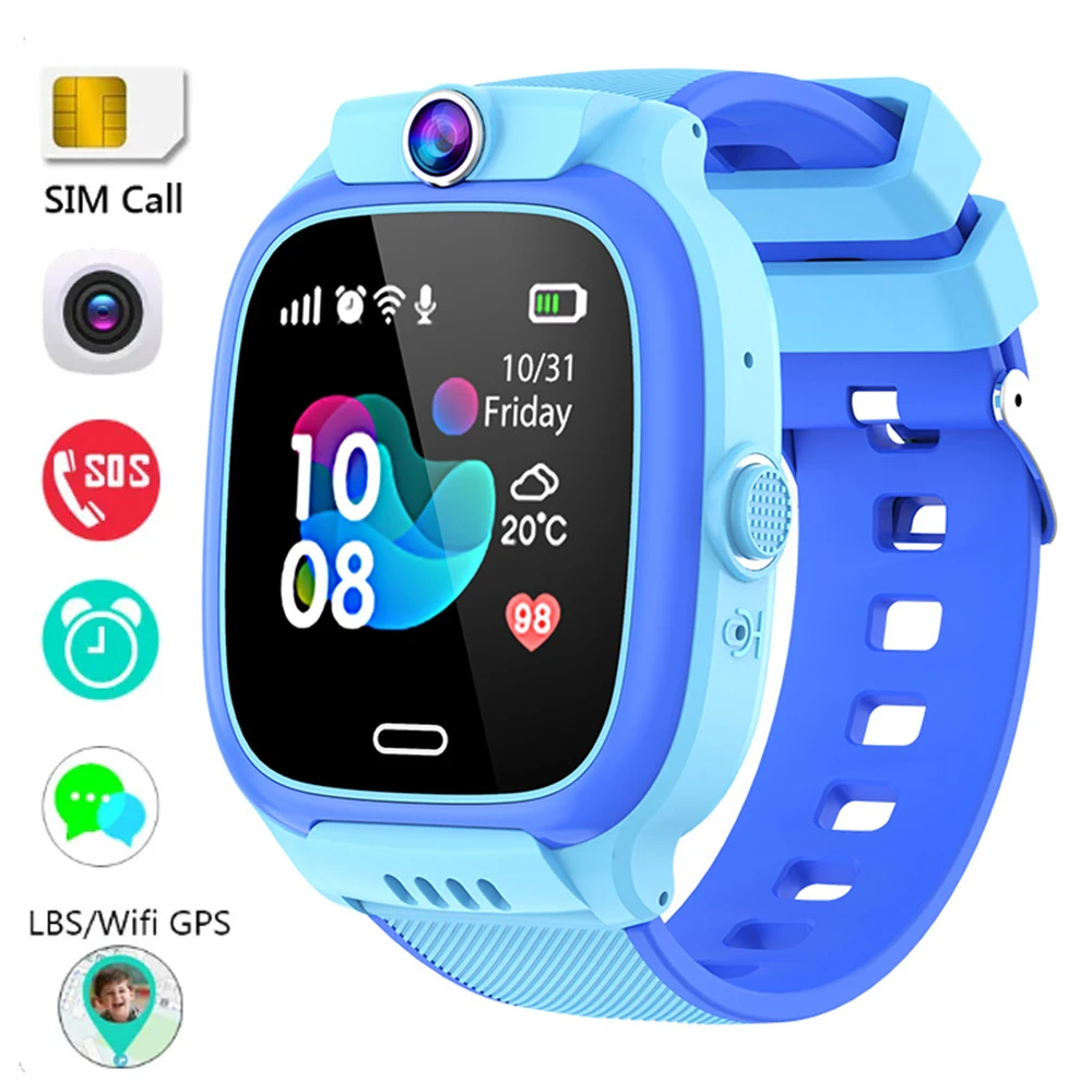 

Детские Смарт-часы Y31, Смарт-часы с SIM-картой, голосовым чат, SOS, GPS, LBS, Wi-Fi, камерой, будильником, для мальчиков и девочек, для IOS, Android, для детей