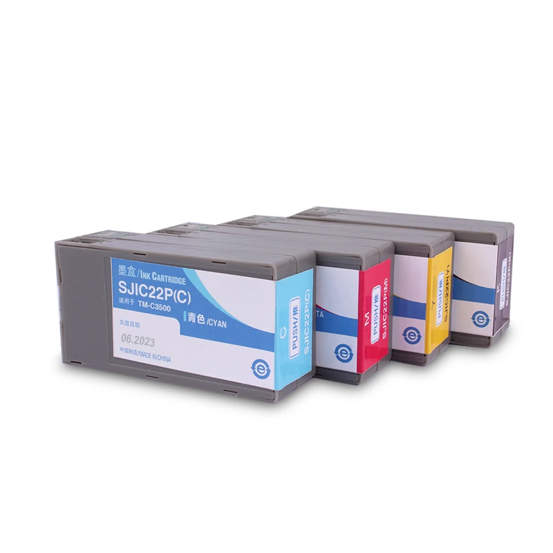 KINGSUN  For Epson SJIC22P Compatible Cartridge with Pigment Ink For Epson TM C3500 Inkjet Printer  28ML/PC