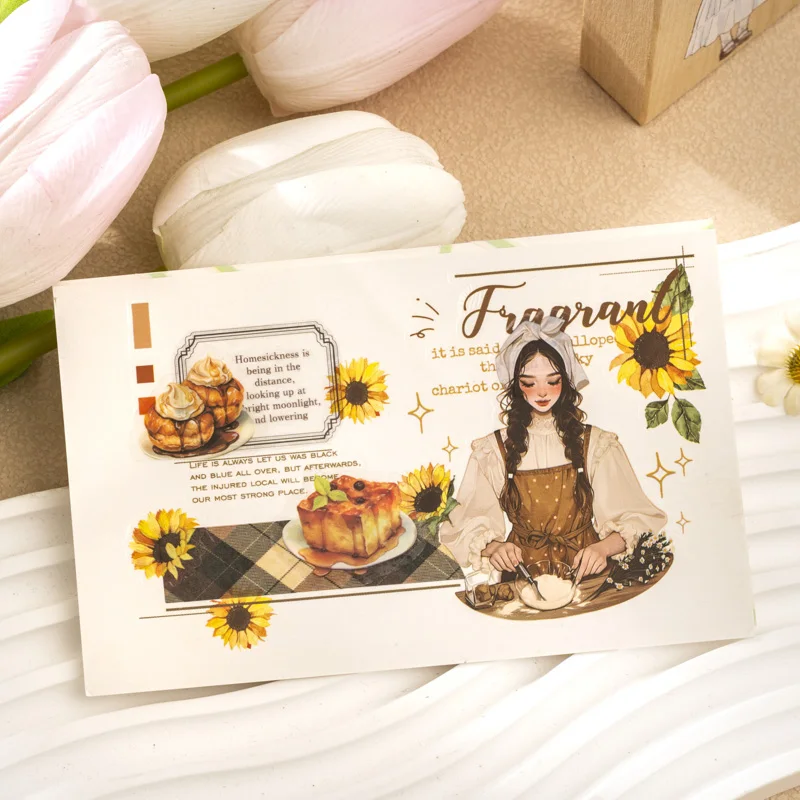 2 листа ПВХ-наклейка морской цветок в ее сердце