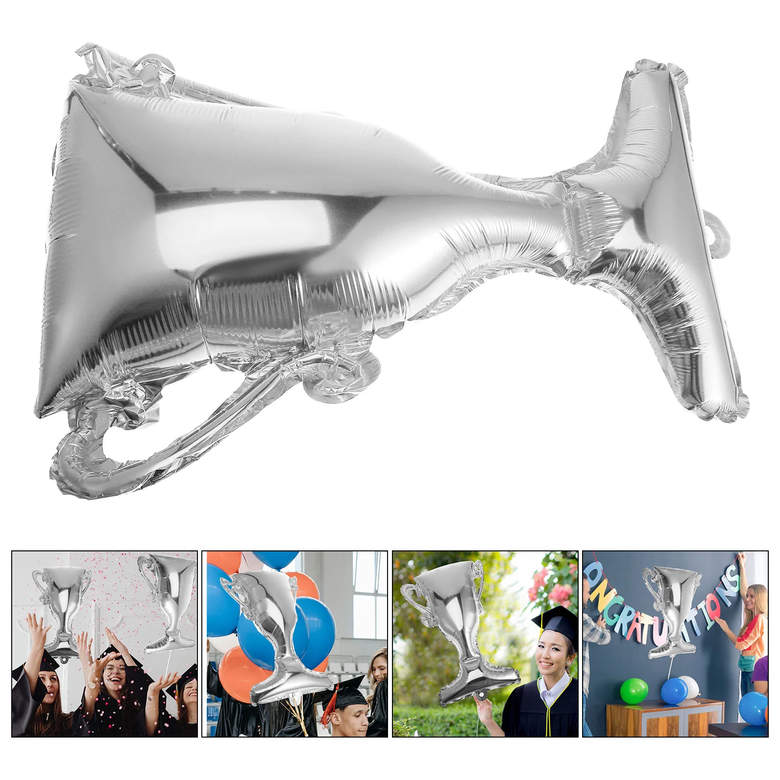 Воздушный шар с первым призом украшение для выпускного серебряные воздушные