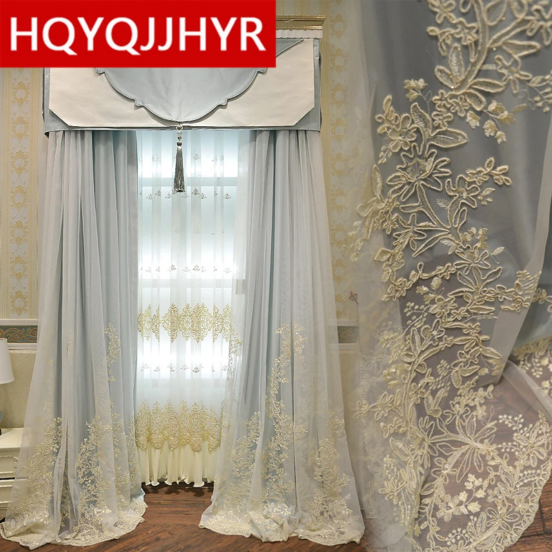 

Современные роскошные тюлевые занавески с вышивкой, затемняющие занавески, декоративные занавески для гостиной, спальни, кухни, занавески на заказ