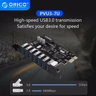 Экспресс-карта ORICO, суперскоростная, USB 3,0, 7 портов, PCI-E, с 15-контактным разъемом питания SATA, PCIE Adapter VL805 и VL812 PCI-E
