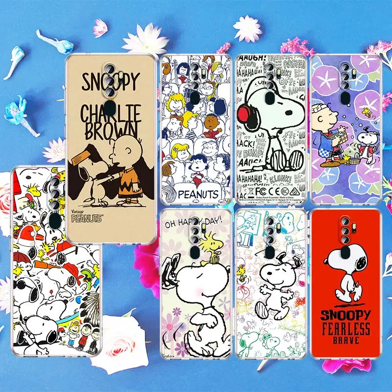 

Hot Snoopy Cartoon Art For OPPO Reno7 6 5 4 2 Z Lite Pro Plus SE 4G 5G Transparent Soft TPU Shockproof Silicone Phone Case