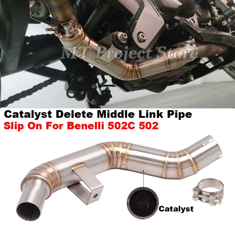 

Eliminator Enhanced Tube Slip On For Benelli 502C 502 Motorcycle Exhaust Modifide Catalyst Delete Stainless Steel Mid Link Pipe