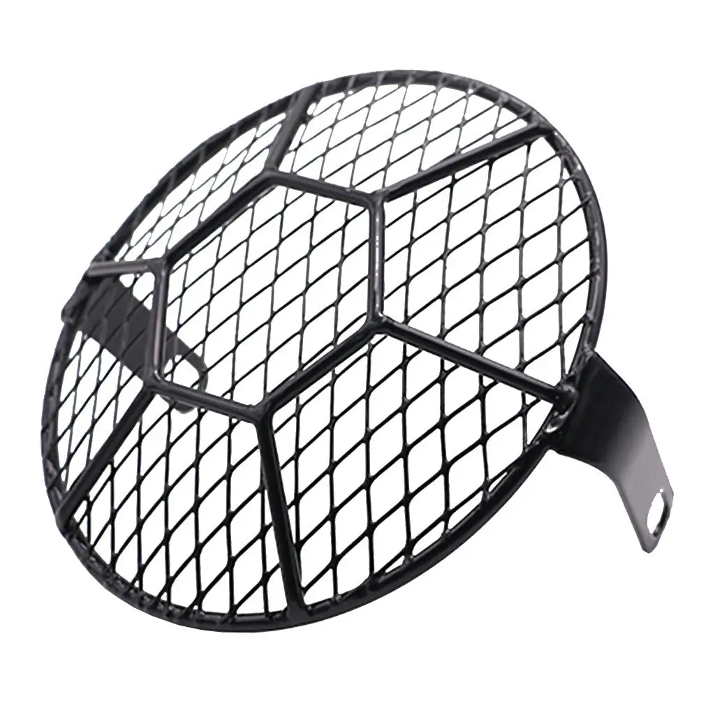 

Motorcycle Football Type Mesh Headlight Guard Retro Metal Headlight Grill Cover