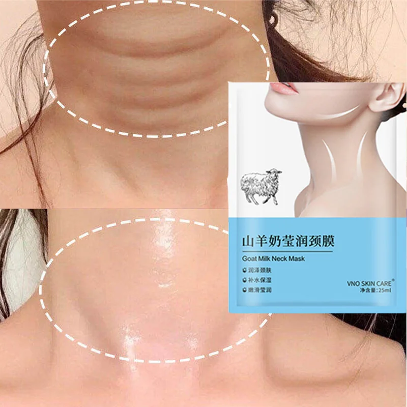 Goat Milk Neck Mask Collagen Firming Anti-Wrinkle Whitening Anti aging Mask Beauty Moisturizing Lifting korean Neck Skin Care